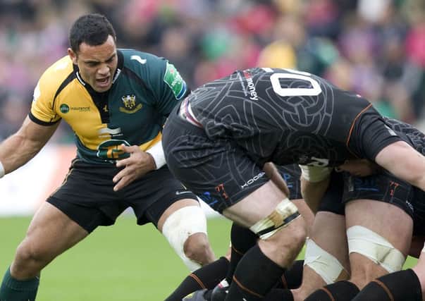 BIG CHANCE - Kahn Fotuali'i, who came off the bench to play against Ospreys on Sunday, is set to start in this Saturday's Saints game against Saracens (Picture: Linda Dawson)