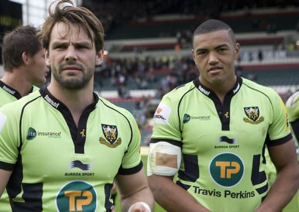 POINT TO PROVE - Saints pair Ben Foden (left) and Luther Burrell (Picture: Linda Dawson)