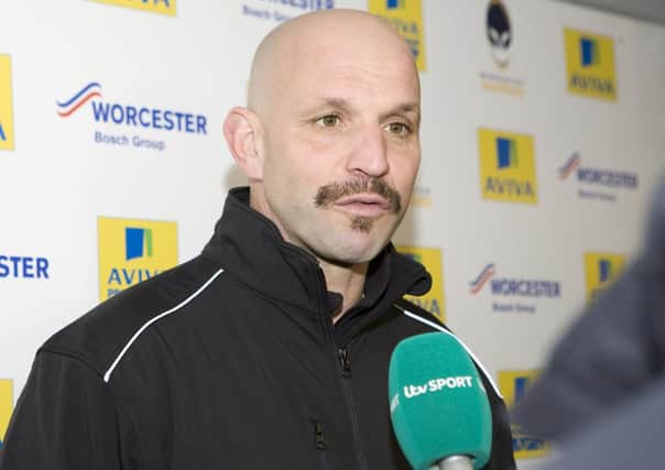 Saints boss Jim Mallinder talks to the media after the 33-10 victory at Worcester (picture: Linda Dawson)
