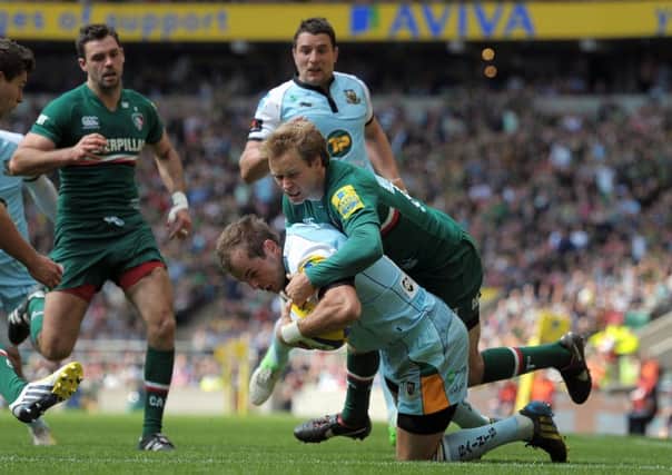 TRY GUY - Stephen Myler scored for Saints in their Premiership final defeat to Leicester