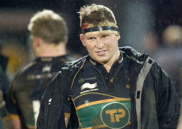 ALL SMILES - Dylan Hartley was a happy man after helping Saints beat Harlequins (Picture: Linda Dawson)