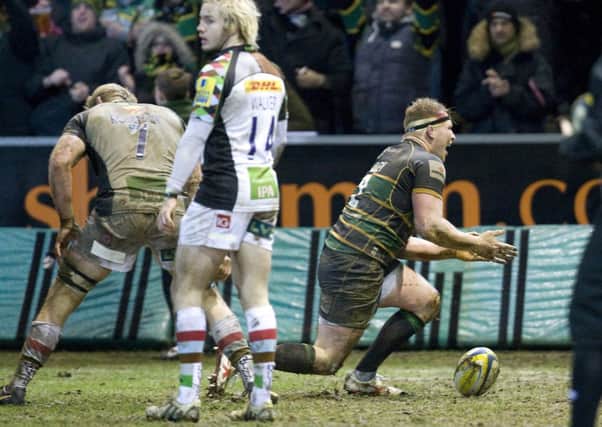 LEADING FROM THE FRONT - skipper Dylan Hartley capped a fine performance with a try (Picture: Linda Dawson)