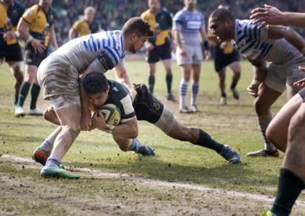 STAR MAN - George Pisi grabbed a hat-trick against Saracens (Picture: James Phillips)