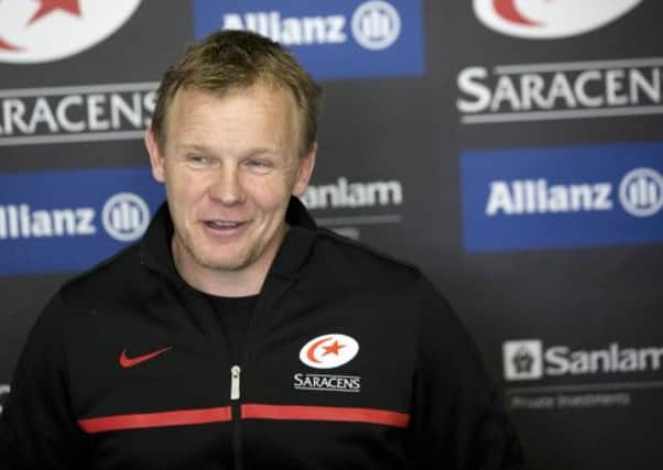 HAPPY MAN - Mark McCall was all smiles after Saracens' win against Saints (Picture: Linda Dawson)