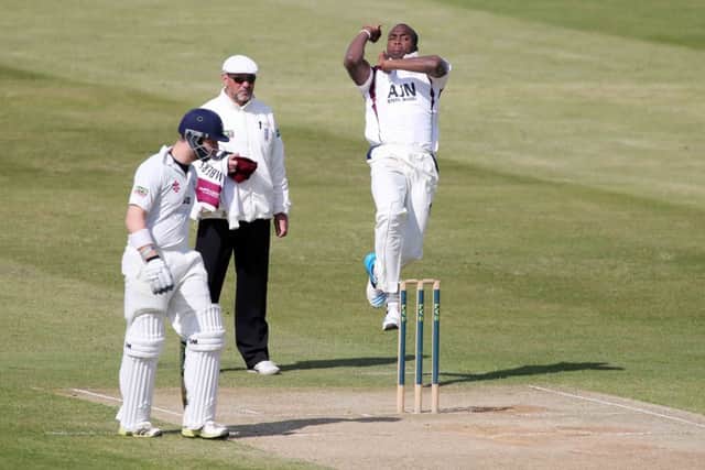 Northants County Cricket Club v Durham.
Maurice Chambers. NNL-140415-165123009