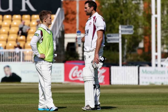 Matthew Spriegel top scored for Northants in their first innings