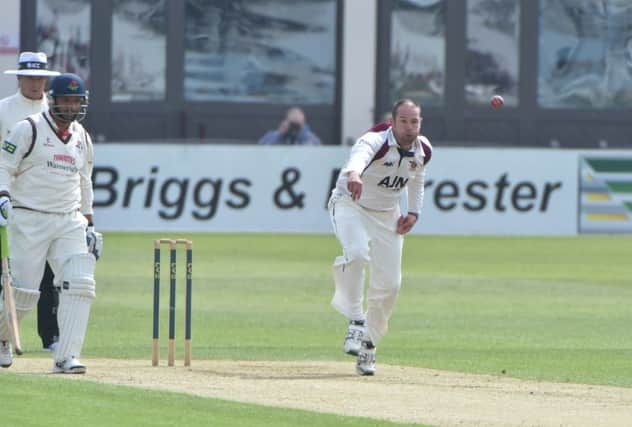 Andrew Hall took three of the five Lancashire wickets to fall on day two