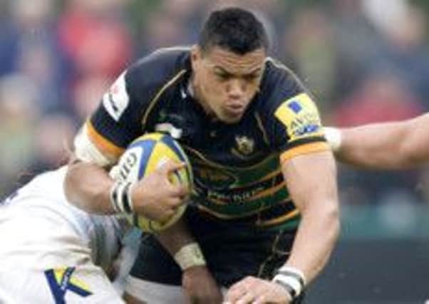 WELCOME COMPETITION - Saints centre Luther Burrell (Picture: Linda Dawson)