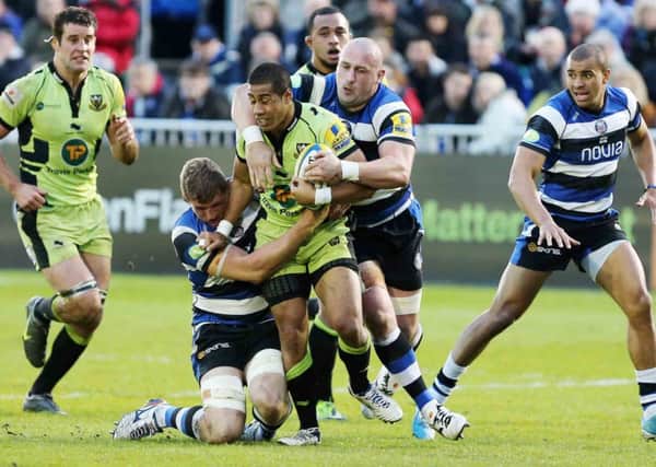 CARRYING THE FIGHT - Ken Pisi helped Saints claim a 19-19 draw at Bath (Picture: Linda Dawson)