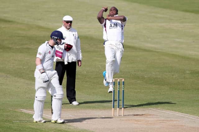 Maurice Chambers took three wickets on the second day of Northamptonshire's match with Durham University