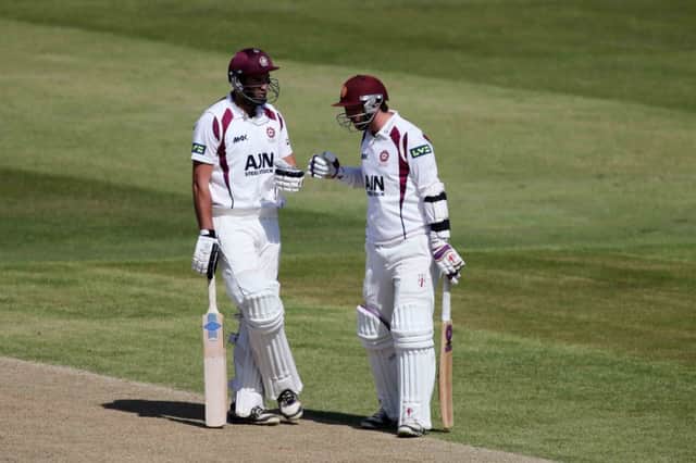 Matt Spriegel (left) was one of the top order who failed to capitalise on a good start against Middlesex