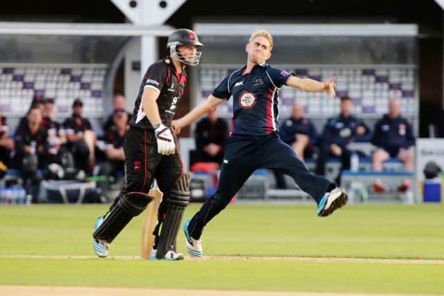 Natwedst T20 Blast Northants Steelbacks v Leicestershire Foxes.
Ollie Stone. NNL-140523-221518009
