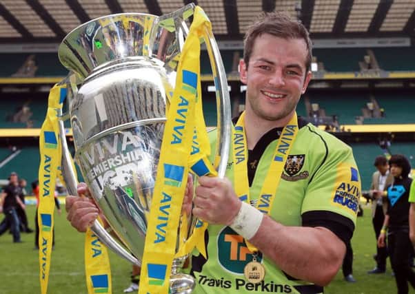 PREMIERSHIP CHAMPION - Stephen Myler inspired Saints to glory in the Amlin Challenge Cup and the Aviva Premiership last season, but still England boss Stuart Lancaster (below) won't give him a Test chance