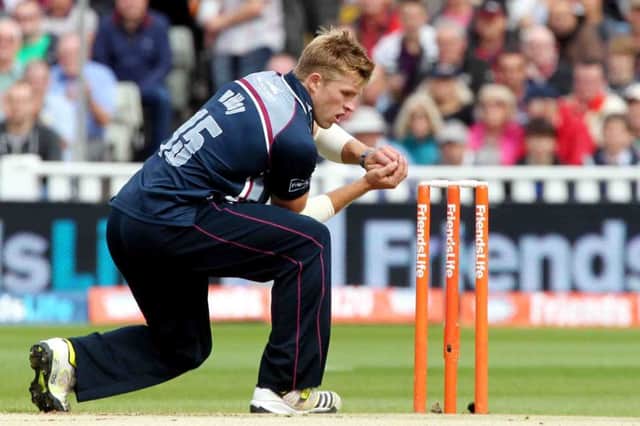 David Willey picked up the early wicket of Tom Smith at Old Trafford