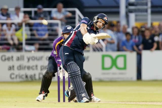 Matt Spriegel hit a quickfire 32 at the end of the Steelbacks' innings during their 53-run loss to the Lancashire Lightning