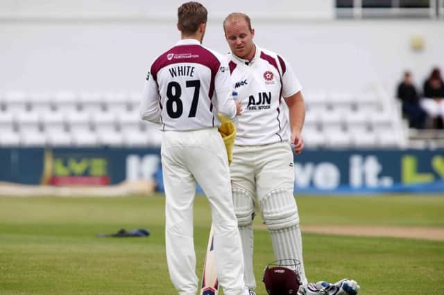 Richard Levi was the only Northants batsman to make any kind of impression as Lancashire completely dominated on day two