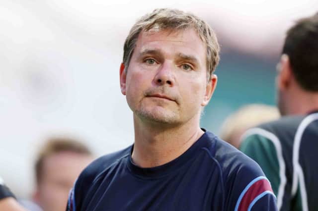 Steelbacks head coach David Ripley cuts a dejected figure after his side's 31-run defeat to Worcestershire Rapids