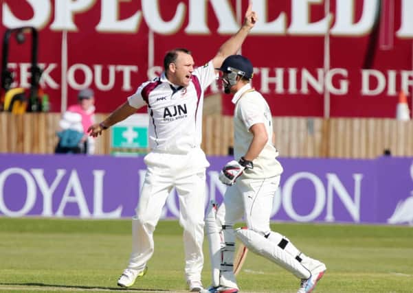 James Middlebrook picked up the final wicket of the day at Wantage Road