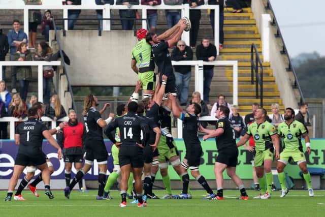Newcastle Falcons V Saints. NNL-140921-163240009
