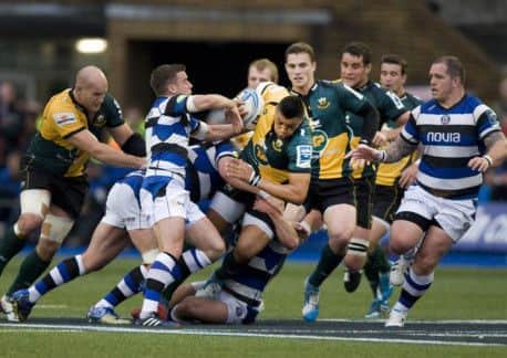 CLOSELY MATCHED - Saints had to work hard to see off Bath in the Amlin Challenge Cup Final in Cardiff in May (Picture: Linda Dawson)
