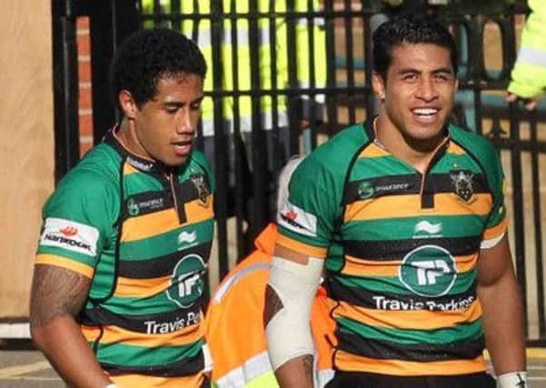BRILLIANT BROTHERS - Ken and George Pisi were in stunning form for Saints in Saturday's win over Sale Sharks (Pictures: Sharon Lucey)