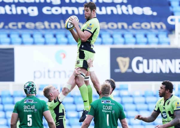 FLYING HIGH - Calum Clark has been impressing for Saints this season (Picture: Kirsty Edmonds)