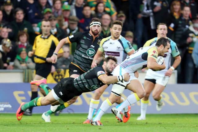 Northampton Saints v Ospreys. NNL-141025-195021009