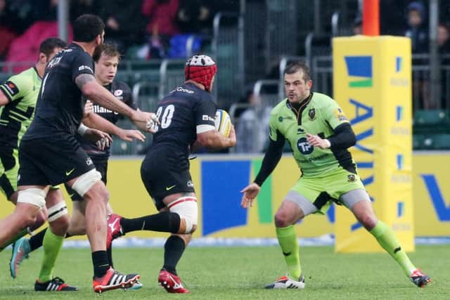 Saracens v Northampton Saints.
Stephen Myler. NNL-141124-101800009