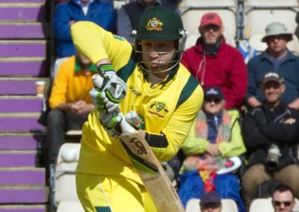 Phil Hughes in action for Australia against England in 2013