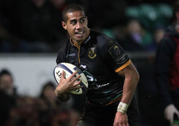 MINE'S A TREBLE - Ken Pisi races in for one of his three tries against Treviso (Picture: Sharon Lucey)