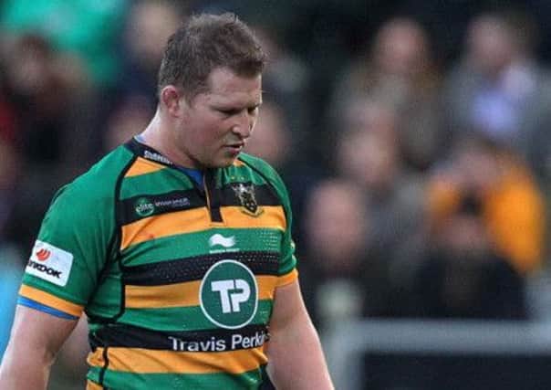 SENT OFF - Saints skipper Dylan Hartley saw red against Leicester on Saturday (picture: Sharon Lucey)