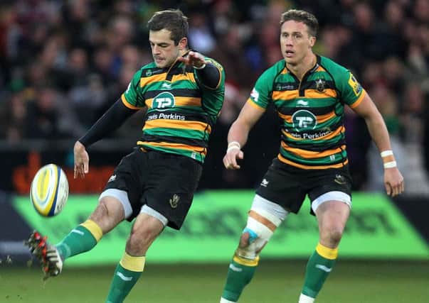 STAYING AT SAINTS - Stephen Myler (left) and James Wilson have signed new contracts at Franklin's Gardens