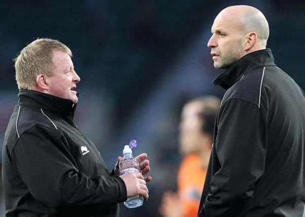 MEN WITH A PLAN - the Saints coaching team of Dorian West (left) and Jim Mallinder