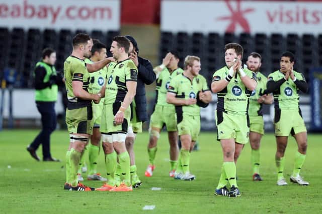 Ospreys v Northampton Saints at the Liberty Stadium, Swansea. European Champions Cup. NNL-150118-202241009