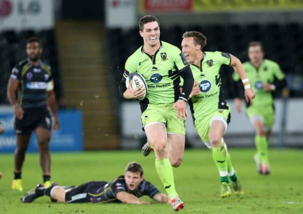 CRUCIAL - the win at Ospreys last Sunday, during which George North scored this try, means Saints will secure a home quarter-final if they beat Racing Metro at Franklin's Gardens tomorrow