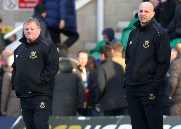 BAD DAY - Jim Mallinder (right) and Dorian West saw their Saints team well beaten by Racing Metro on Saturday (Picture: Sharon Lucey)
