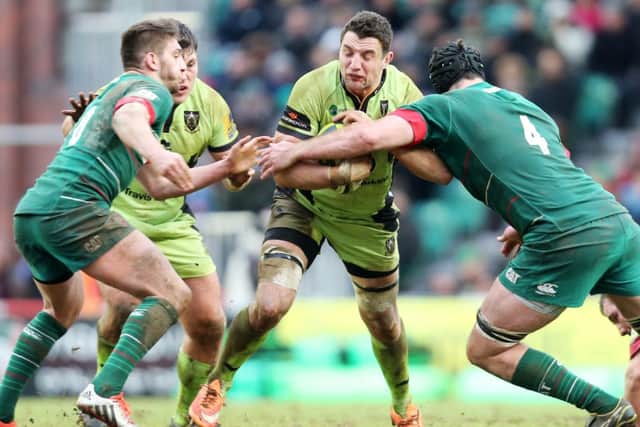 LEADING BY EXAMPLE - Phil Dowson was the man of the match in the loss to Leicester Tigers (Picture: Kirsty Edmonds)