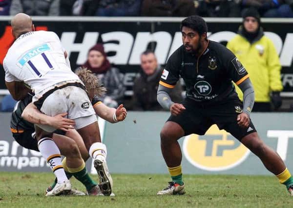 FEELING RIGHT AT HOME - Ahsee Tuala enjoyed his Saints debut in Saturday's win over Wasps (Picture: Sharon Lucey)