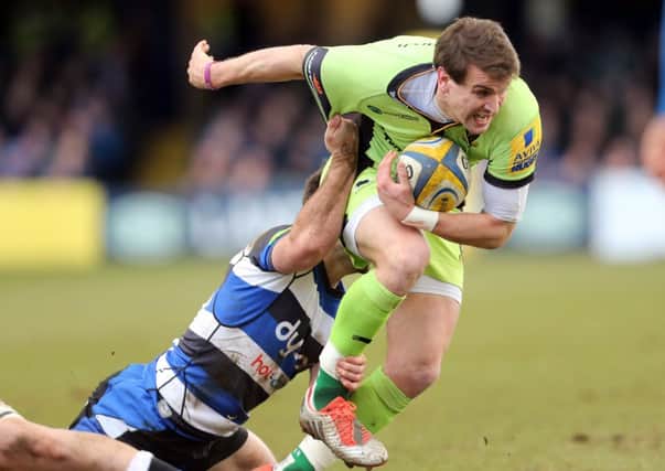 ON THE CHARGE - Lee Dickson on the attack for Saints at Bath (Picture: Kirsty Edmonds)