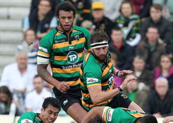 BACK IN THE FRAME - Saints forwards Courtney Lawes and Tom Wood