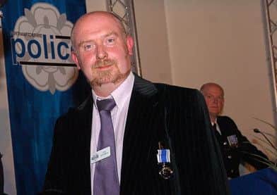The Northamptonshire Police Force Awards at Police HQ, Mereway, DC Otis Goldsmith is presented with hisNorthampton Long Service and Good Conduct Medal Thursday 7th May 2009