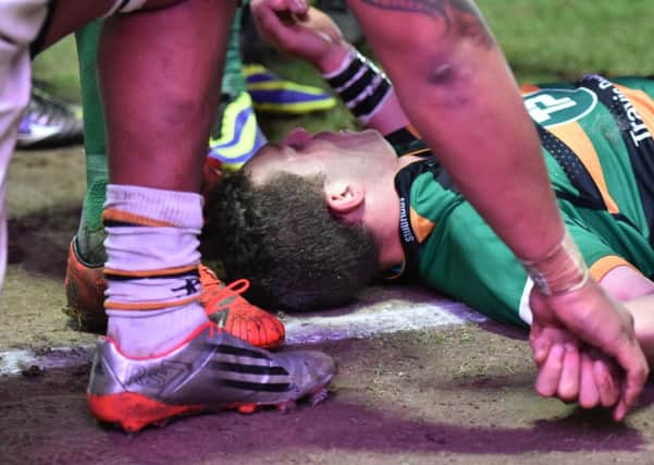 George North was knocked unconscious during Friday's win against Wasps (picture: Dave Ikin)