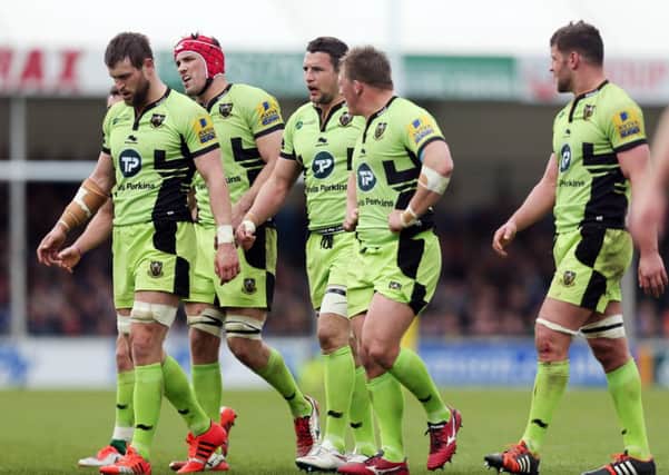 Saints endured a tough day at Exeter (pictures: Kirsty Edmonds)