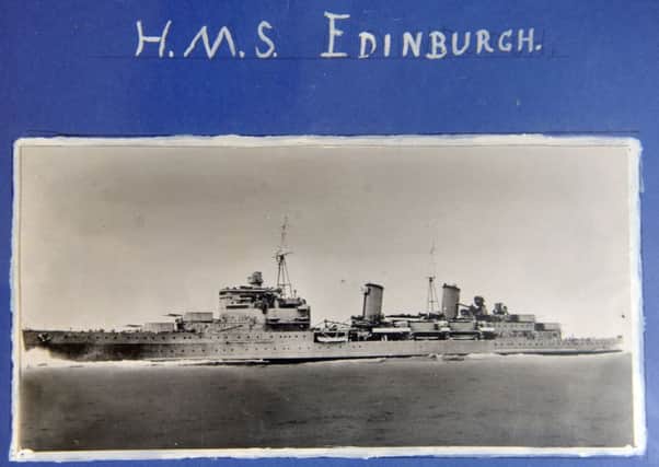 HMS Edinburgh convoy ship before it was sunk in 1942