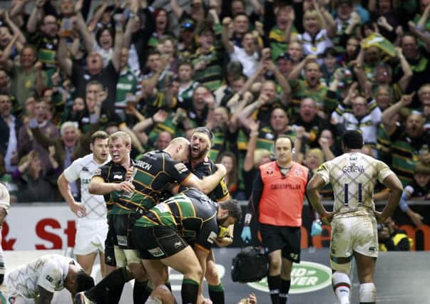 Tom Wood scored a memorable late try to see off Leicester last May (picture: Linda Dawson)