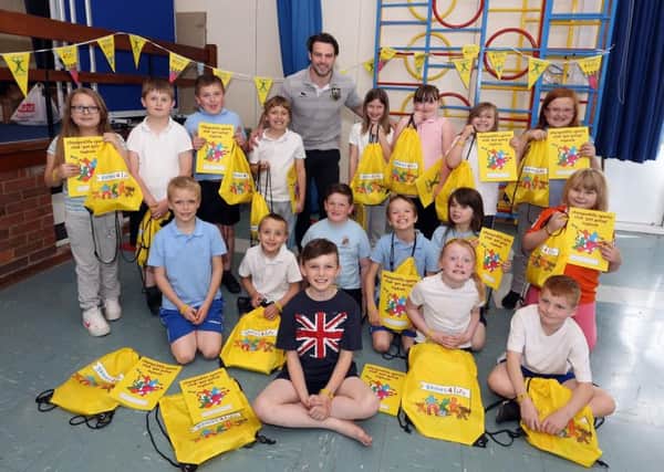 The launch of the Change4Life club at Warwick Primary School in Wellingborough with Saints star Ben Foden