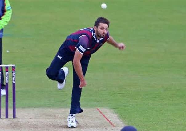 HOME DEBUT - Shahid Afridi will make his first Northants Steelbacks start at the County Ground on Friday night