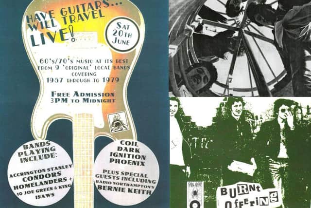 All acts were part of the Northampton music scene between 1957 to 1979