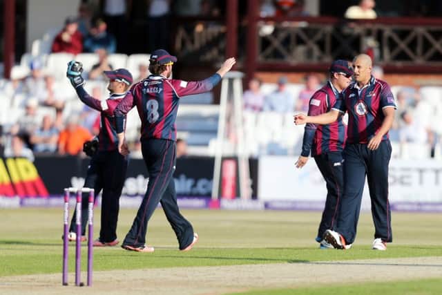 Action from the Steelbacks' win over Derbyshire