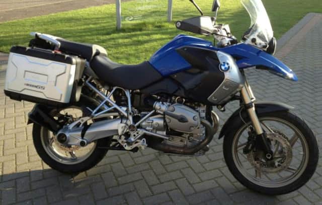 A blue BMW R1200GS motorcycle was stolen from a property in Maidwell